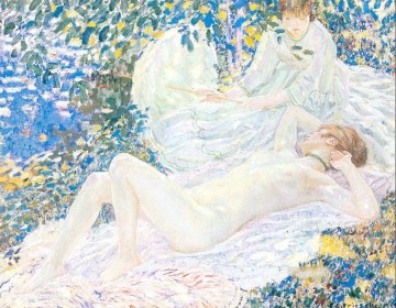  Carl Art Painting - Summer Impressionist nude Frederick Carl Frieseke
